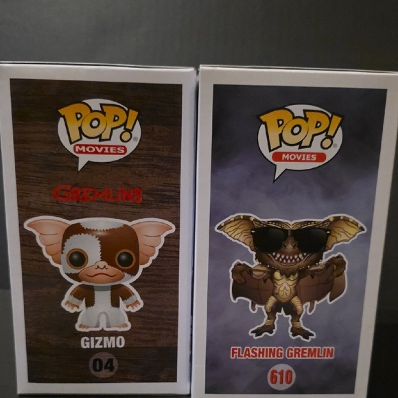 Funko Pop Gremlins Gizmo and Flashing Gremlin Figures - Picture 6 of 9